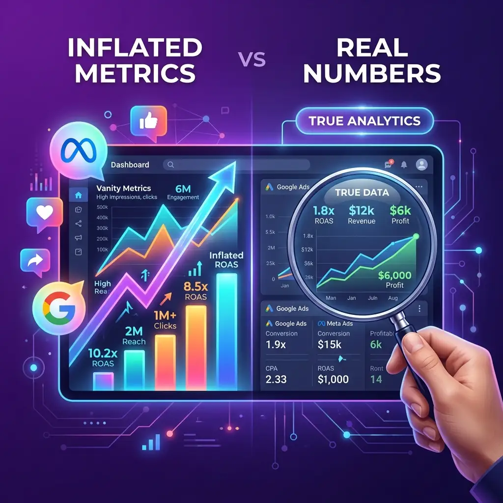 ROAS real vs ROAS de Meta: Por qué tus campañas no son tan rentables