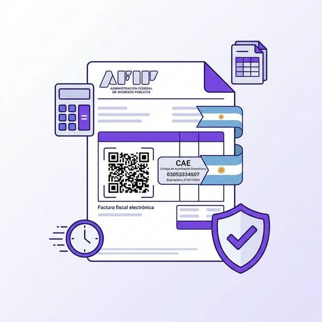 Factura electrónica ARCA Argentina con CAE y código QR fiscal